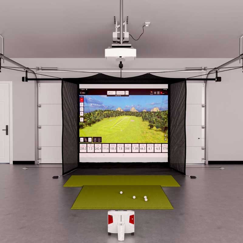 Flightscope-X3-Garage-Golf-Simulator-1 Flightscope X3 Garage Golf Simulator Package