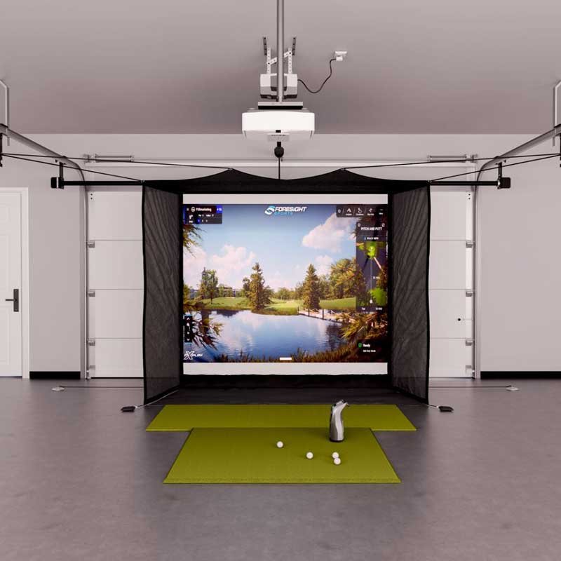 Garage-Golf-Simulator-Bushnell-1 Garage Golf Simulator Bushnell Launch Pro Package