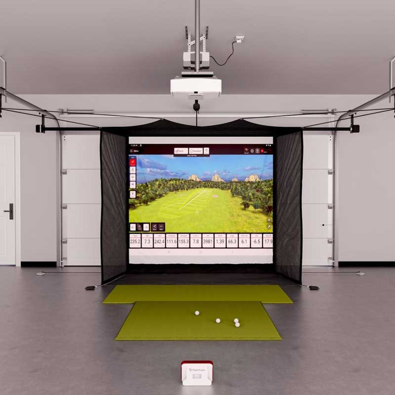 Mevo-Garage-Golf-Simulator-2 Mevo+ Garage Golf Simulator Package